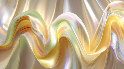 Shiny plastic surface represents digital aesthetic in hyper-saturated color gradients