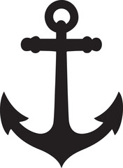 Anchor logo isolated on white background, a symbol of stability and maritime tradition