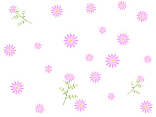 ピンクの花のシームレスパターン　A-1
