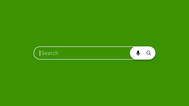 Animation of Searching bar on green background. Full HD. 4K