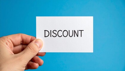 &ldquo;DISCOUNT&rdquo; Written on White Paper
