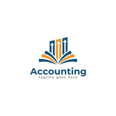 Simple Accounting Book Business Logo Design Template