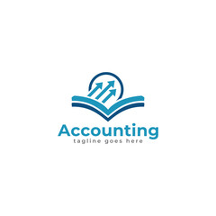 Simple Accounting Book Business Logo Design Template
