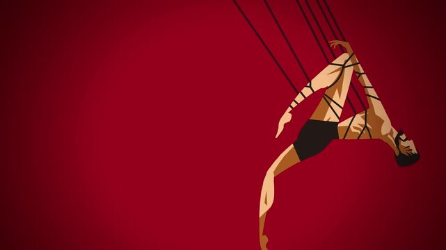shibari tied up hanging beautiful man