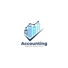 Simple Accounting Book Business Logo Design Template