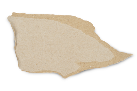 Old parchment paper torn edges strips isolated. Piece of yellow torn edges paper ripped isolated on transparency background.