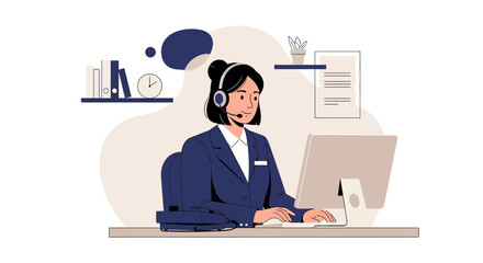 Customer Service Representative Working With Modern Technology And Offering Support Solutions