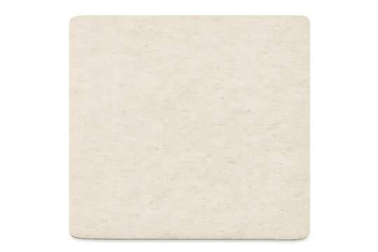 Blank square beer mat or coaster template with rounded corners on a transparent background, perfect for custom designs