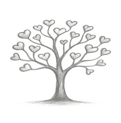 tree with hearts