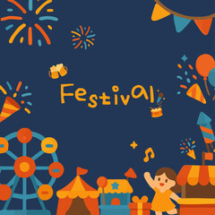 Night Festival Scene Graphic