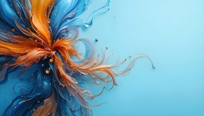 Modern Abstract Blue Background with Smooth Gradient and Soft Light Effects"