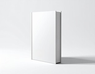 Blank White Hardcover Book Mockup Standing Vertically. Generated image