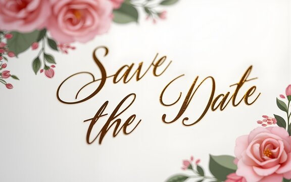 Save the date. Wavy elegant calligraphy spelling for decoration of the wedding invitation. High quality