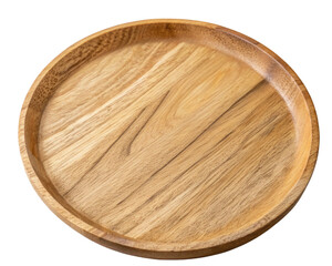 wooden plate isolated on white