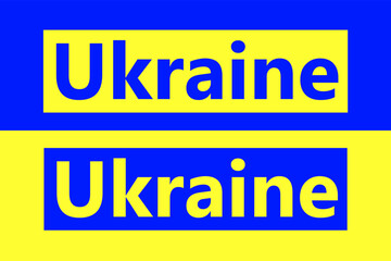 Obraz premium Stylish Ukraine Lettering – National Pride and Modern Minimalist Font Illustration