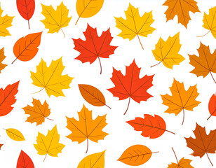 Obraz premium seamless pattern with autumn leaves