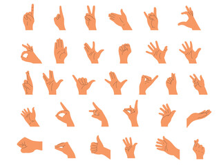 Doodle hand gestures sign, hand gesture