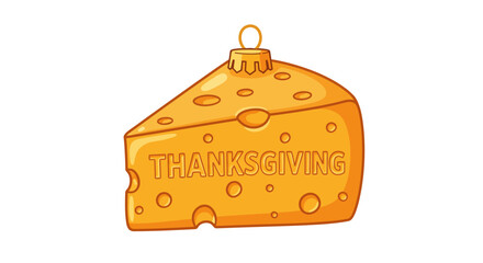 Thanksgiving Cheese Ornament Holiday Celebration Food.