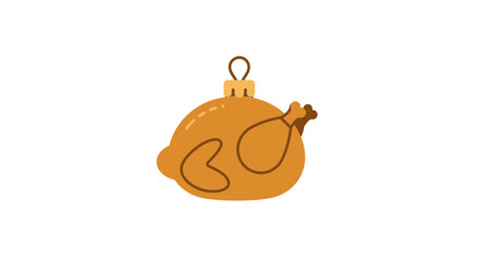 Thanksgiving Turkey Christmas Ornament.