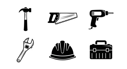 Collection of essential tools for construction and DIY projects.