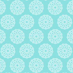 水色と白の幾何学模様パターン背景・和風、アジアンテイスト