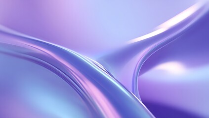 Abstract flowing iridescent liquid surface with soft pastel purple and blue hues creating a futuristic and ethereal visual texture