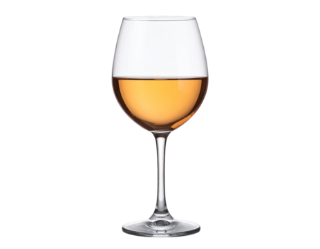 A glass of wine on a transparent background. png file. Generative AI