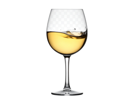  A glass of wine on a transparent background. png file. Generative AI 
