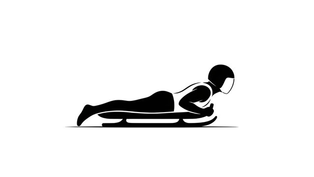 Skeleton Sled Athlete Icon
