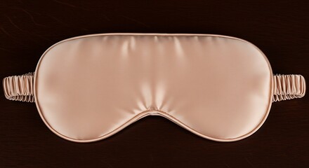 A soft, satin sleep mask with elastic straps, designed for comfortable rest and relaxation for commercial usage and mockups