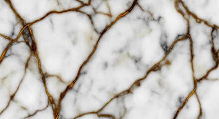 White marble texture background with golden veins and natural stone pattern