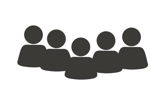 group of people silhouettes vector