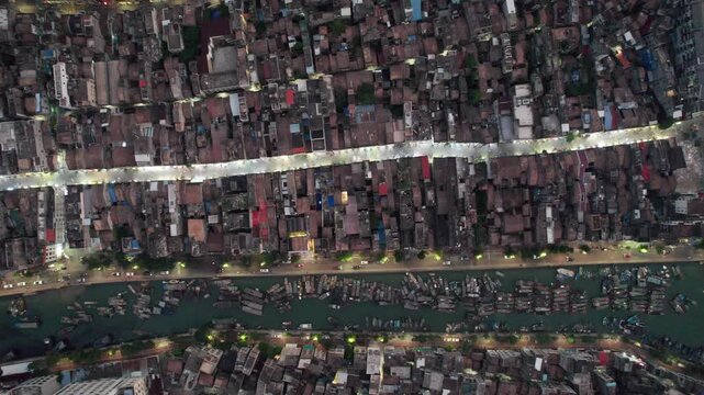 Aerial view of Beihai's urban coastline