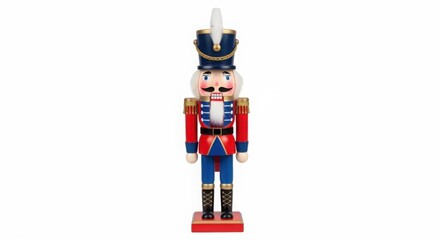 Nutcracker soldier on white background