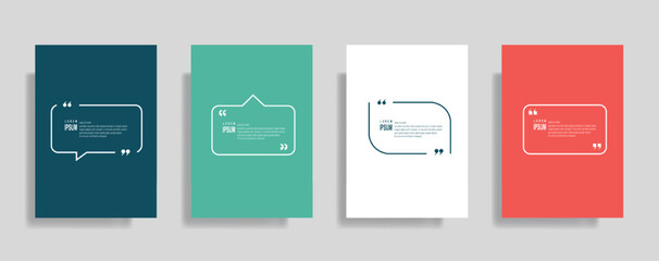 Quote box templates offer modern text placeholders for impactful messaging in presentations, marketing materials, and social media campaigns now