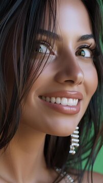 Beautiful young woman with friendly smile