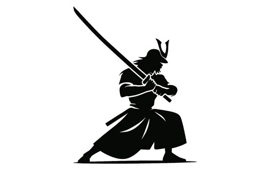 Samurai Silhouette with Katana