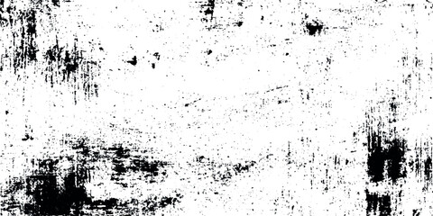 Monochrome black and white grunge scratch texture Vector black ink brush stroke on white transparent background.