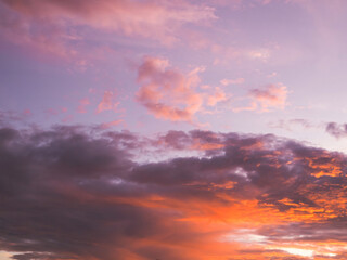 Dramatic sunset sky for nature background