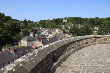 Vue d'ensemble de la ville, ville de Fougères, département d'Ille et Vilaine, Bretagne, France