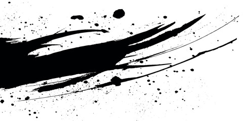 Brush grunge vector texture Rough Black Scratches splatter and dynamic contrast and visual experience.