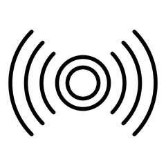 On air icon. Live podcast broadcasting and recording concept. Audio show and radio streaming illustration. Line Icon