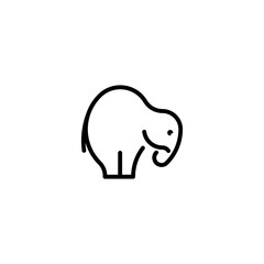 Minimalist elephant illustration with simple design