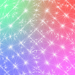 Vibrant Cosmic Flower Burst on Gradient Background Art Print