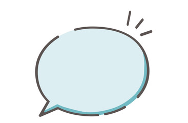 ひらめいた！気づき線がついた隙間のある吹き出し