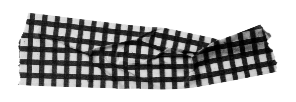 black patterned sticker paper tape isolated on transparent background - Powered by Adobe