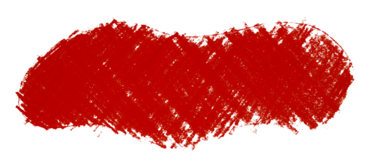 Abstract organic colored pencils abstract red chalk drop shape isolated on transparent background