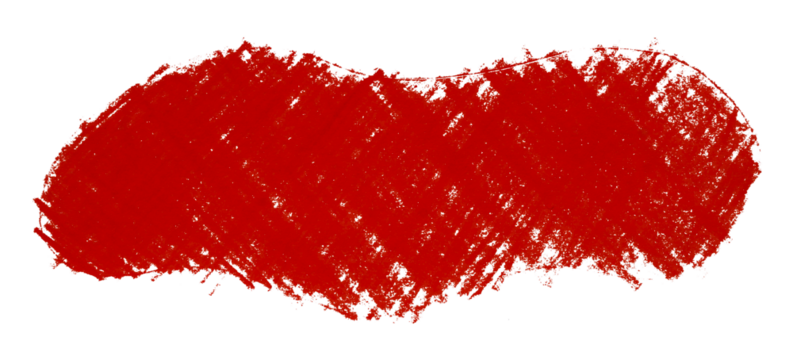 Abstract organic colored pencils abstract red chalk drop shape isolated on transparent background