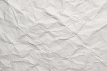 Wrinkled White Paper Texture Background &ndash; Crumpled Sheet Design
