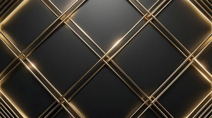 Elegant Interwoven Gold Lines on Matte Black Luxury Background